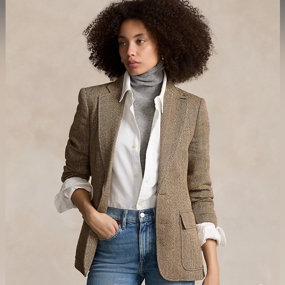 Polo Ralph Lauren Herringbone Linen Blend Blazer